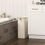 Lifewit 50L Slim Laundry Basket with Lid Narrow Foldable Bag Handles White view 2
