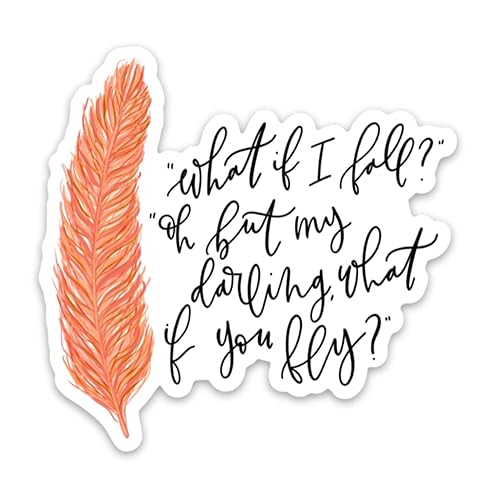 Amazon Com Inspirational Quote Stickers Encouraging Motivational Waterproof Vinyl Decals Peter Pan What If You Fly Sticker For A Laptop Hydro Flask Water Bottle Etc Handmade