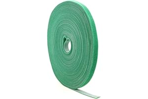SICCOMA Plant Ties Hook and Loop Garden Tapes 1/2'' Wide Fabric Fastening Tape Double Sided Plant Tie Strap Reusable Adjustable Cable Ties Garden Vines Ties, Soft Plant Tie (1/2 Inch x 16.4 ft, Green)