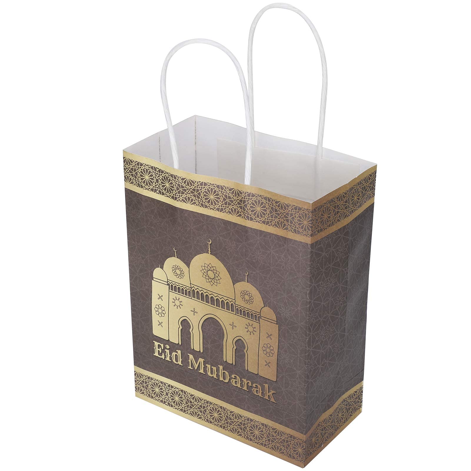 Topiky 12 Pcs Eid Mubarak Bags, Multi-functional Goodie Candy Treat Bags, Muslim Ramadan Gift Bags Treat Boxes, for Your Best Friends, Partners, and Elders, 12Pcs