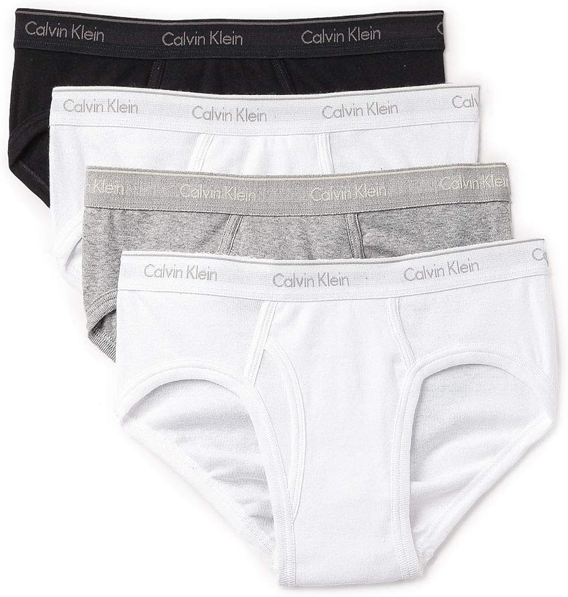 Calvin Klein Men`s Classic Fit Low Rise Briefs, Pack of 4 (White(U4183Y