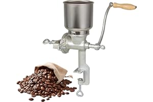 Vietora Eud High Hopper Cast Iron Manual Grain Mill-Heavy Duty Grain Grinder, Coffee Grinder-Dry&Wet Grinding for Wheat,Grain,Corn and Flours