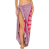 SHU-SHI Sarong Wraps for Women Long Beach Cover ups Pareo Bathing Suit Wrap Skirt Mandala Sarongs Coverup