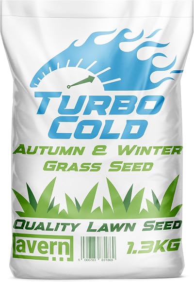 Avern Turbo Cold Lawn Seed 1.3KG Hard Wearing Dog Friendly Germinates In Cold