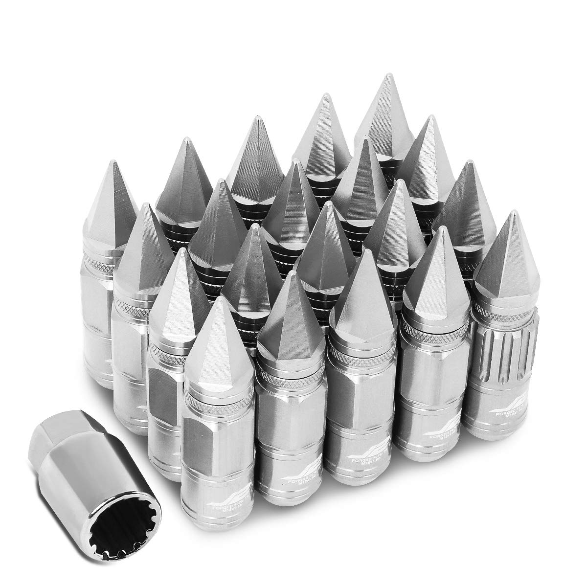 J2 ENGINEERING 7075 FORGED ALUMINUM SPIKY-CAP LUG NUTS LOCKS M12X1.5 - View #10