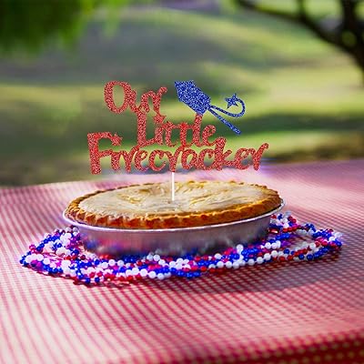 Buy Our Little Firecracker Cake Topper Red Blue Glitter Little Firecracker Cake Topper Firecracker Birthday Cake Topper Decor 4th Of July Baby Shower Decorations Little Firecracker Decorations Online In Indonesia B0w7klsw