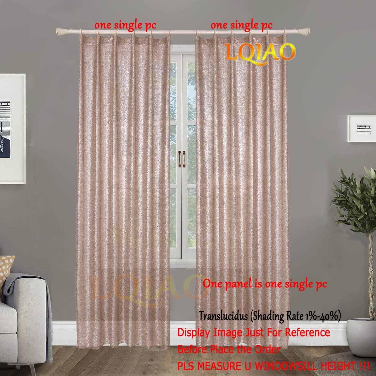 Amazon Com Lqiao 2017 New Sequin Champagne Curtains 50x63in