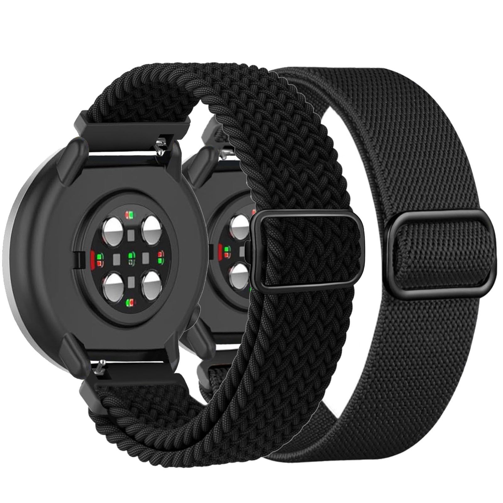 TUCOMO Stretchy Nylon Bracelet Compatible with Polar Ignite / Ignite 2 / Ignite 3, 20 mm Braided Loop Elastic Bracelets for Polar Unite/Pacer Men Women, 20 Millimeter