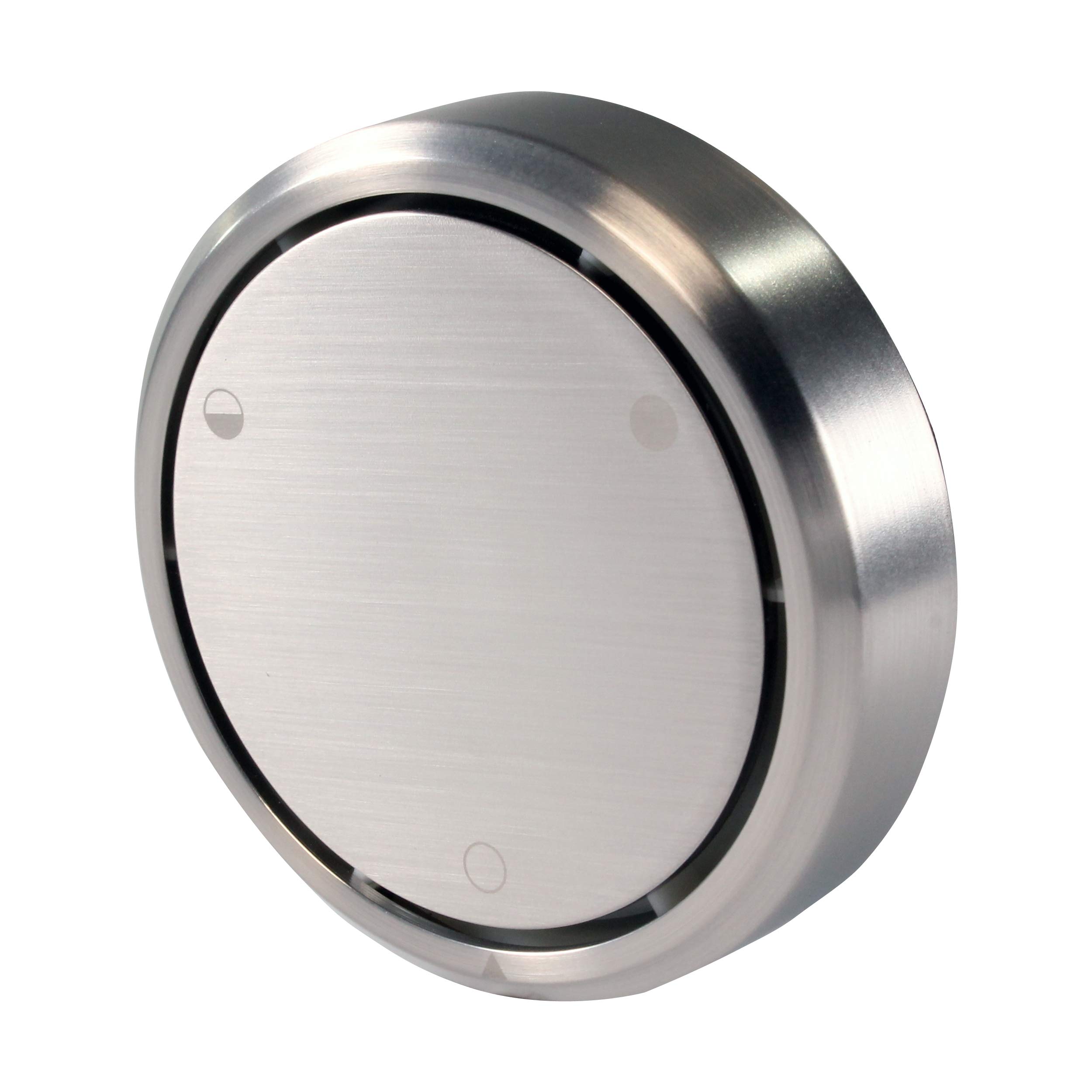 Westbrass D493CH-07 Patented Deep Soak Closing No-Hole Overflow Cover for Full and Partial Overflow Closure, Satin Nickel