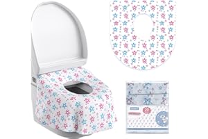 Toilet Seat Covers Disposable for Kids and Adults, YIHATA 20 Pack Extra Large Waterproof Toddler Potty Training Toilet Cover Individually Wrapped Potty liners for Public Restroom, Travel(Star)