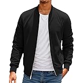 Runcati Mens Corduroy Bomber Jacket Lightweight Zip Up Casual Vintage Fall Varsity Jacket with Pockets