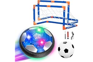 Foneso Hover Soccer Ball for Kids, Indoor Soccer Ball Toys, Rechargeable Light-Up Hover Soccer Ball with 2 Goals Perfect Birthday Xmas Gifts for Age 3 4 5 6 7 8-12 Year Old Kids Boys Girls