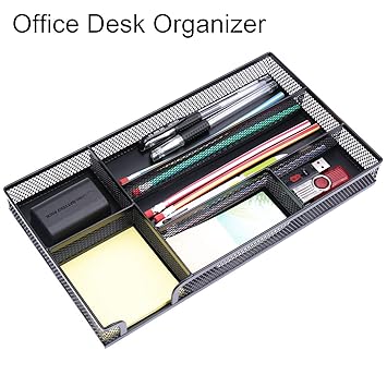 Esofficce Desk Organizer Metal Mesh Drawer Desk Drawer Organizer