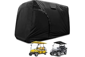 Joymo Golf Cart Cover 2/4/6 Passenger, 156"/144"/138"/125"/114"/95" Waterproof Golf Club Car Rain Covers 2/4 Passenger, Outdoor EZGO Yamaha Protective Golf Cart Covers, Golf Cart Enclosure Accessories