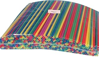 Pro DP 1000 Jumbo Trinkhalme Strohhalme Shakehalme Ø8mm 25cm lang Kunststoff extra dick bunt gemischt