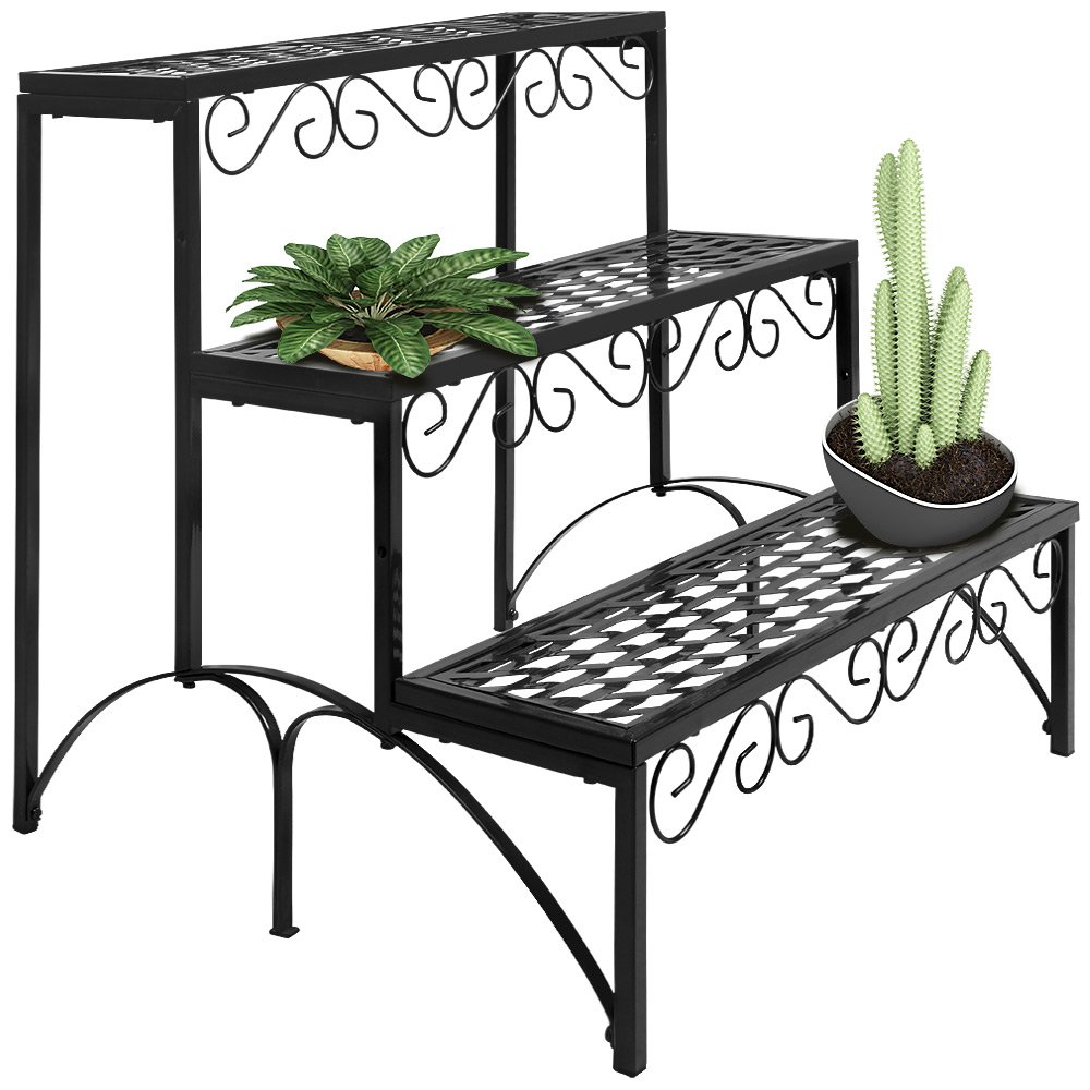 Deuba Flower stand plant stand metal outdoor pot plant stand garden
