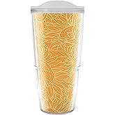 Tervis Sunflower Power Made in USA Double Walled Insulated Tumbler Travel Cup Keeps Drinks Cold & Hot, 24oz, Classic