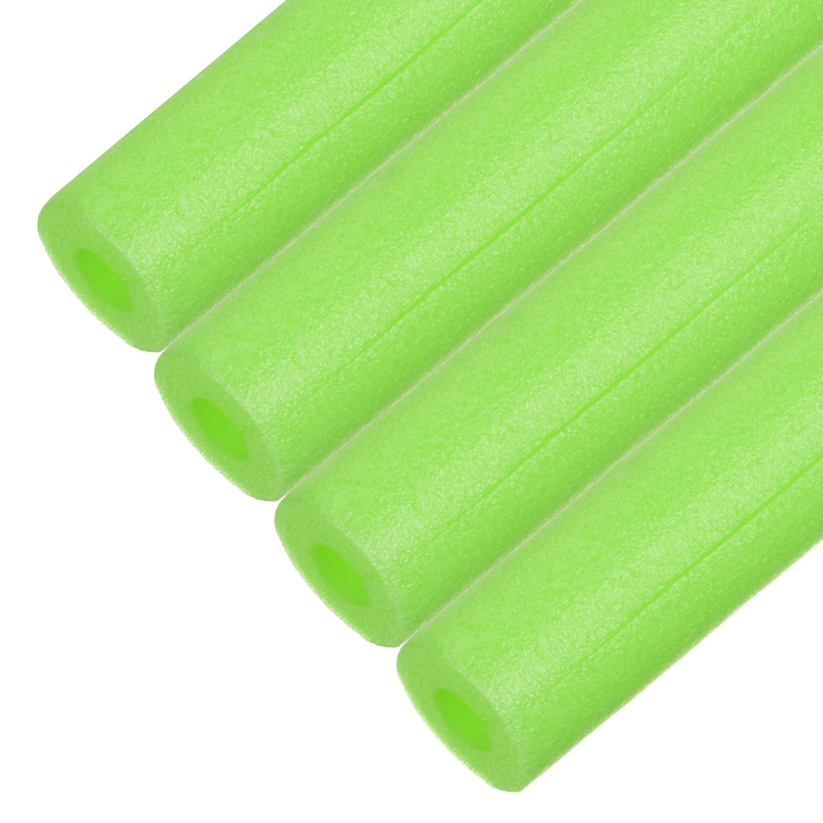 M METERXITY 4-Pack Pipe Insulation Tube, 17 x 2.4(L x OD) Foam Pipe Covers, Pre-Slit Clamp for Padding/Bumper Corner Edge Protection/Handle Water Pipes [Light Green]