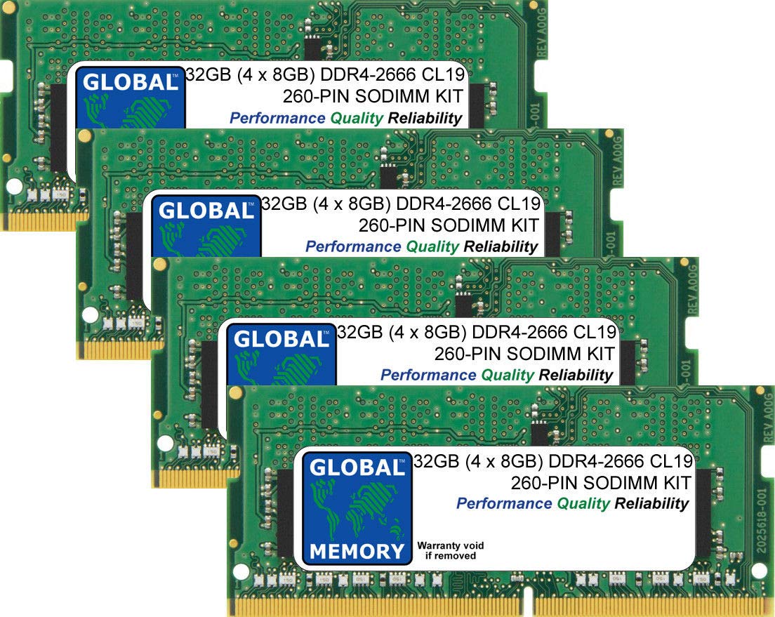 32GB (4 x 8GB) DDR4 2666MHz PC4-21300 260-PIN SODIMM MEMORY RAM KIT COMPATIBLE WITH 27" RETINA 5K IMAC (2019/2020)