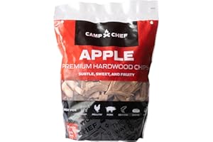 Camp Chef Premium Hardwood Chips - Wood Chips for Smoking & Outdoor Grilling - Compatible with Pellet Grills, Smokers & Barbecues - Made in The USA - Apple, 192 cu in