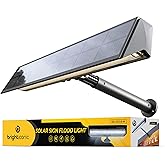 Brighticonic Solar Sign Lights Outdoor – LED Solar Sign Light for House Numbers & Real Estate Signs – 13" Warm White Floodlight, IP65 Waterproof, Dusk to Dawn Solar Mailbox Light