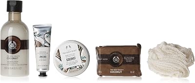 The Body Shop Coconut Essentials Gift Set 5pc 96HR Moisture Reusable Case