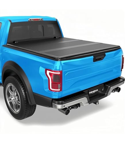 Stehlen 642167828488 Compatible With 2022-2024 Ford Maverick 4.5 Feet (54.4\") Bed Low Profile Aluminum Hard Tri-Fold Tonneau Cover - Matte Black