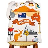 WZMPA Australia Trip Tote Bag Australia Landmark Theme Gift Australia Sydney Opera Shoulder Bag Australia Travel Culture Gift