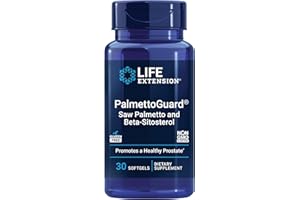 Life Extension PalmettoGuard Saw Palmetto & Beta-Sitosterol – Supports Healthy Prostate Function & Hormone Metabolism Health – Supplements for Men - Gluten-Free, Non-GMO – 30 softgels