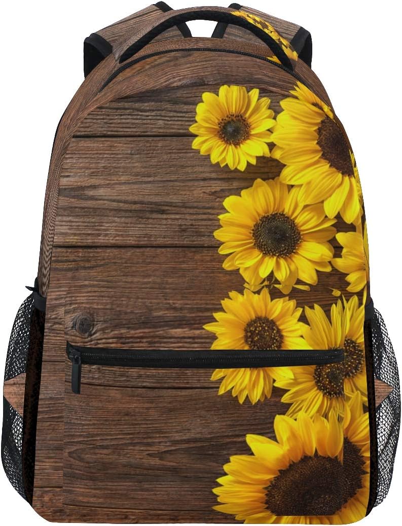 Amazon.com | Sunflower Backpack College School Bookbag Travel Hiking
