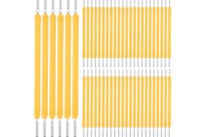 HOOWIFFY LED Filament 100Pcs Bulb Parts Hard Filament 3V 120Ma 2700K Warm White for Lamp Replacement