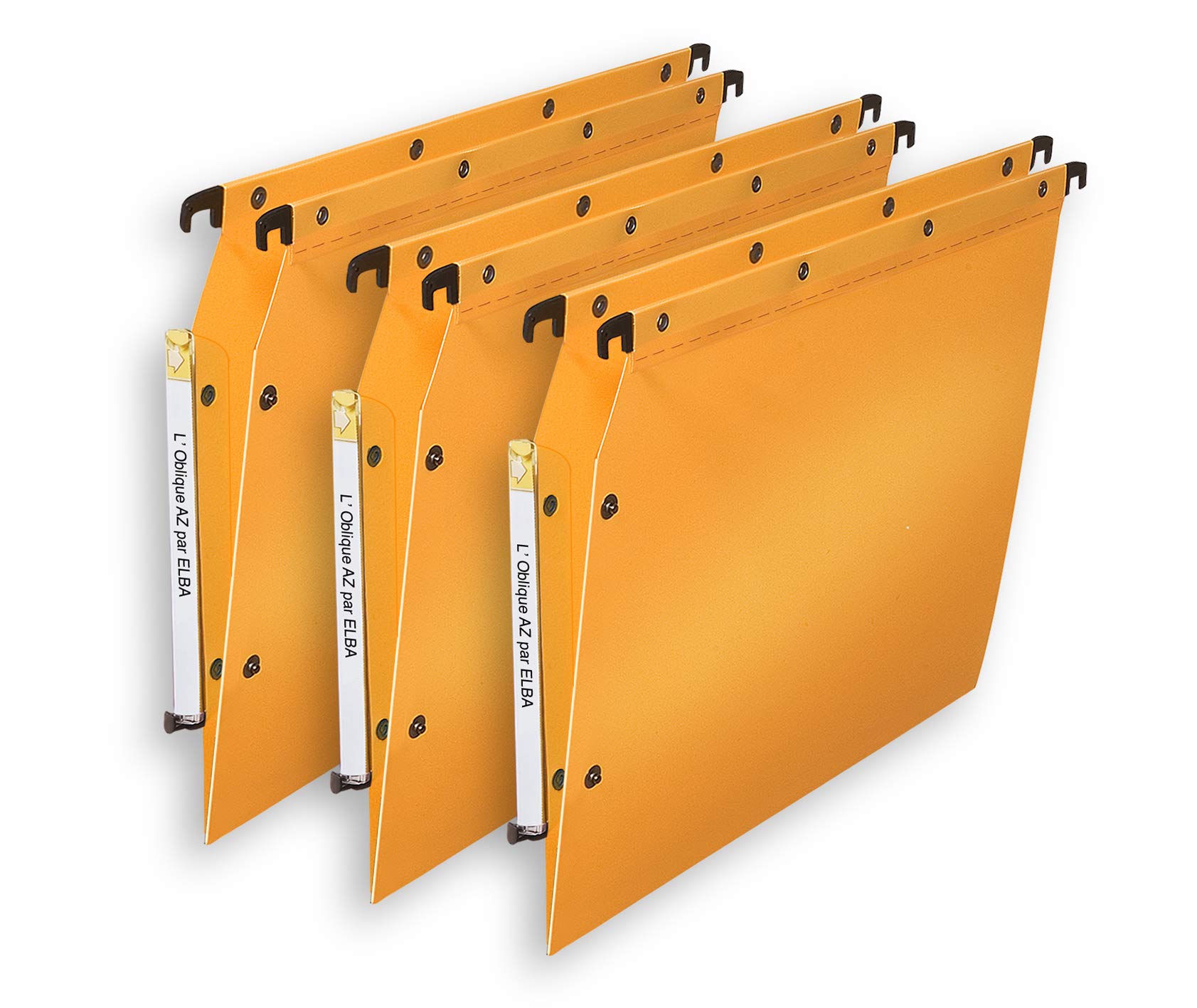 Elba 100330606 Suspension File A4 V-Base Polypropylene Opaque Pack of 10 Yellow