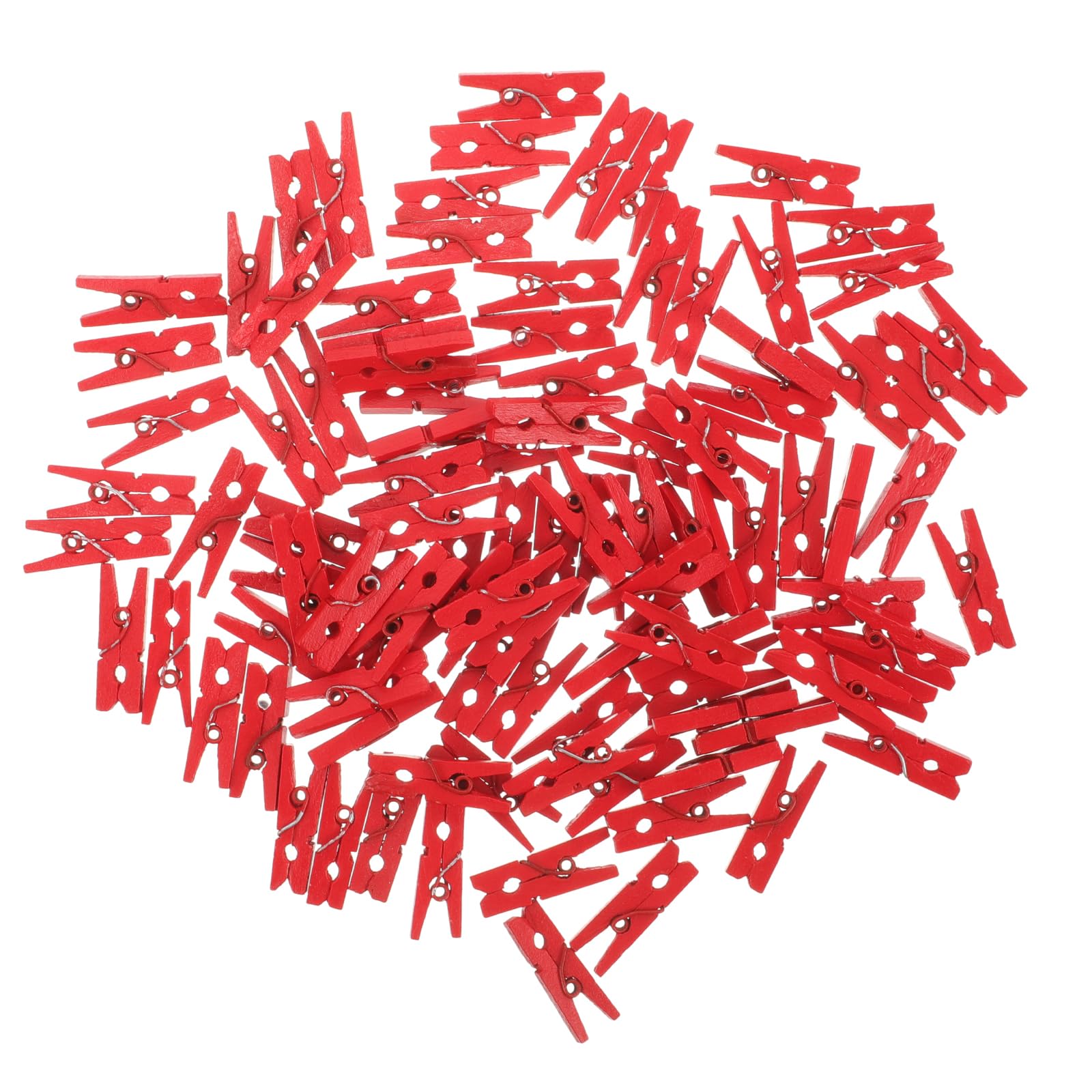 VORCOOL 100 Pieces Mini Wooden Pegs, Wooden Clothes Pegs, Photo Clips For DIY Craft Decoration.