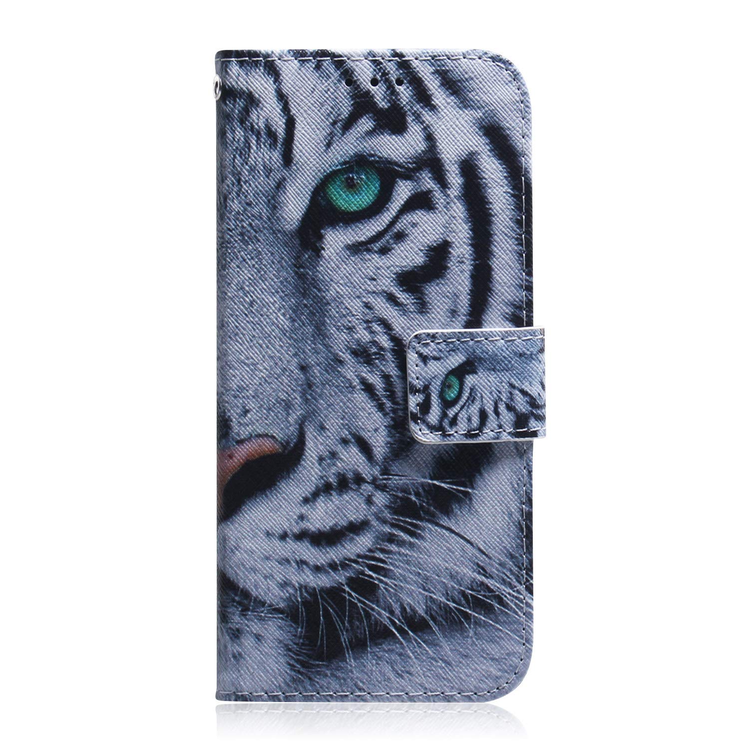Huzhide Nokia 1.3 Phone Case, Shockproof Wallet Slim PU Leather Flip Folio Case with Magnetic Closure Stand Card Slots ID Holder Soft TPU Bumper Protective Phone Cover for Nokia 1.3 - Tiger — image 1