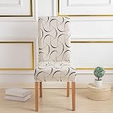 HZDHCLH Chair Covers 4pcs Stretch Removable Washable Short Dining Chair view 2