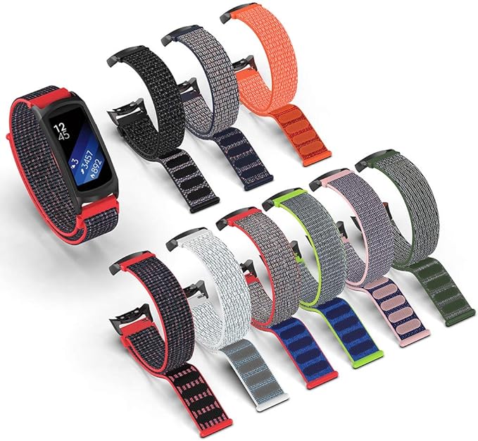 Anjuley - Correa de Nailon para Fitbit 2 Pro/Gear Fit 2 SM-R360 de Repuesto de Correa de Reloj Inteligente con Adaptador COMLYO, Color 9