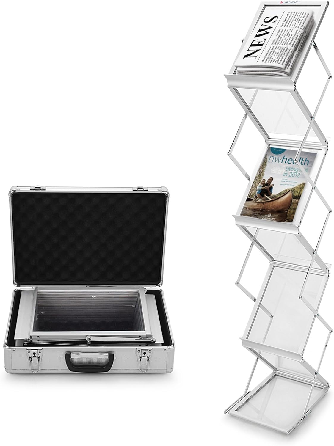 Voilamart Stand d'exposition A4 Présentoir à brochures Pliant avec