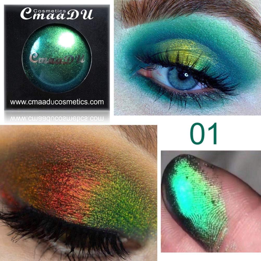 Chameleon Eyeshadow Powder, Highly Pigmented Diamond Shimmer Eye Shadow, Easy To Wear Long-lasting, 4 Colors Optional (A1)