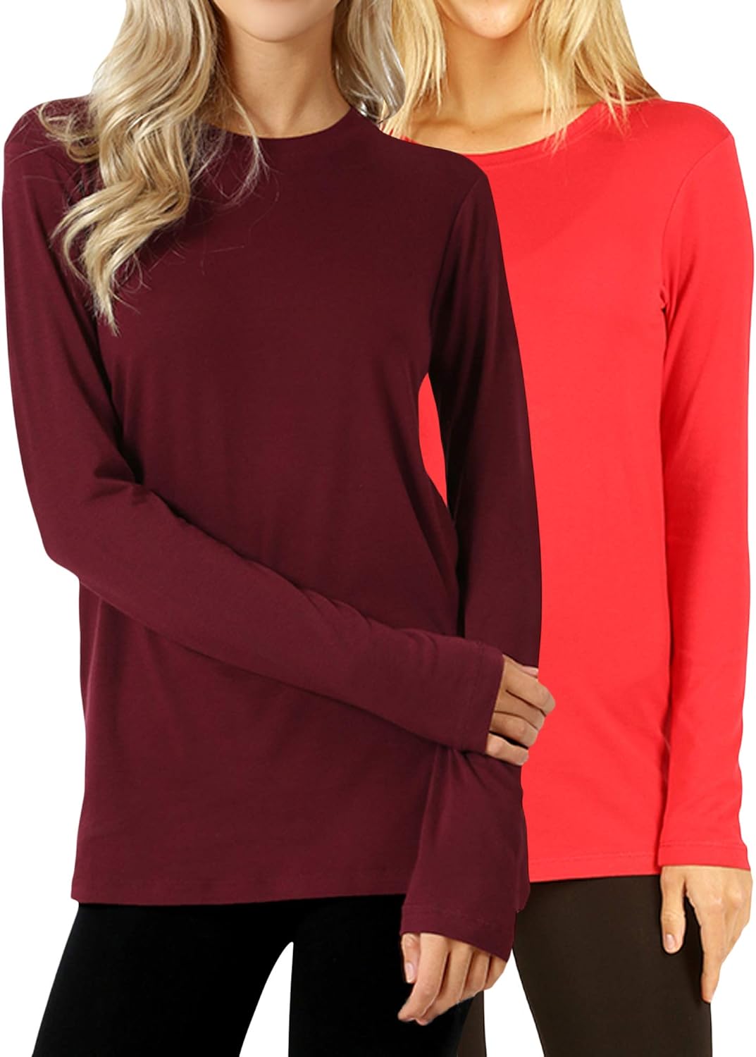 red spandex long sleeve shirt