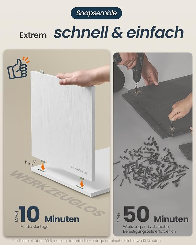 Nachttisch, Snapsemble – superschnelle Montage, platzsparend