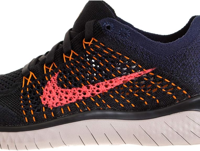 nike free rn flyknit 2018 black flash crimson orange peel