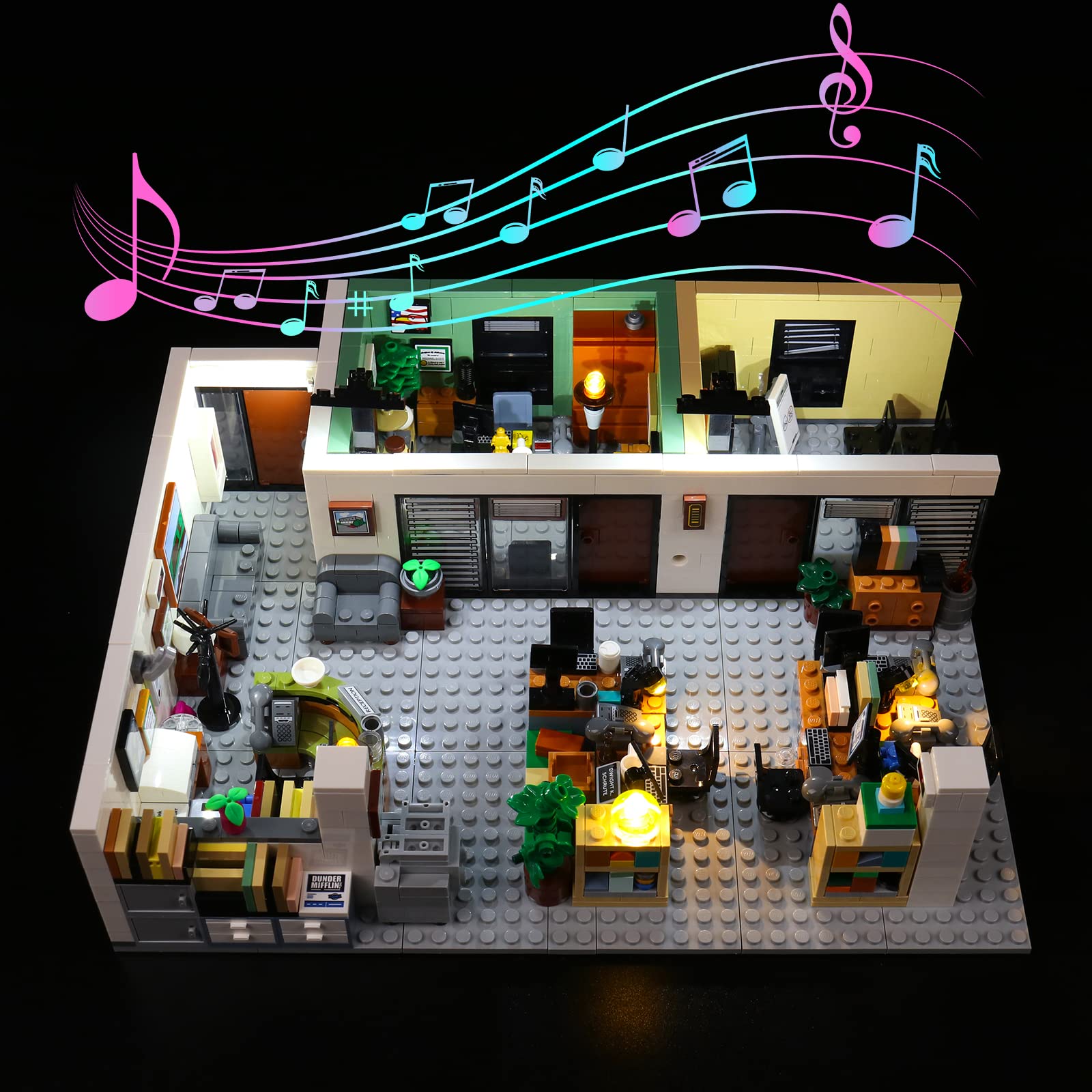 Led Light Kit for Lego The Office, Led Lighting Set for Lego 21336 The Office Display model of ‘An American Workplace’ - Not Include Models, Just Light Set(Music Version) — image 1