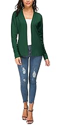 Women's Knit Cardigan Open Front Sweater Coat Long