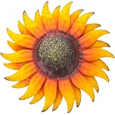 EASICUTI 6 Inch Sunflower Metal Flowers Wall Decor Metal Wall Art Decorations Hanging for Indoor Outdoor Home Bathroom Kitchen Dining Room Bedroom Porch Hallway or Wall Sculptures