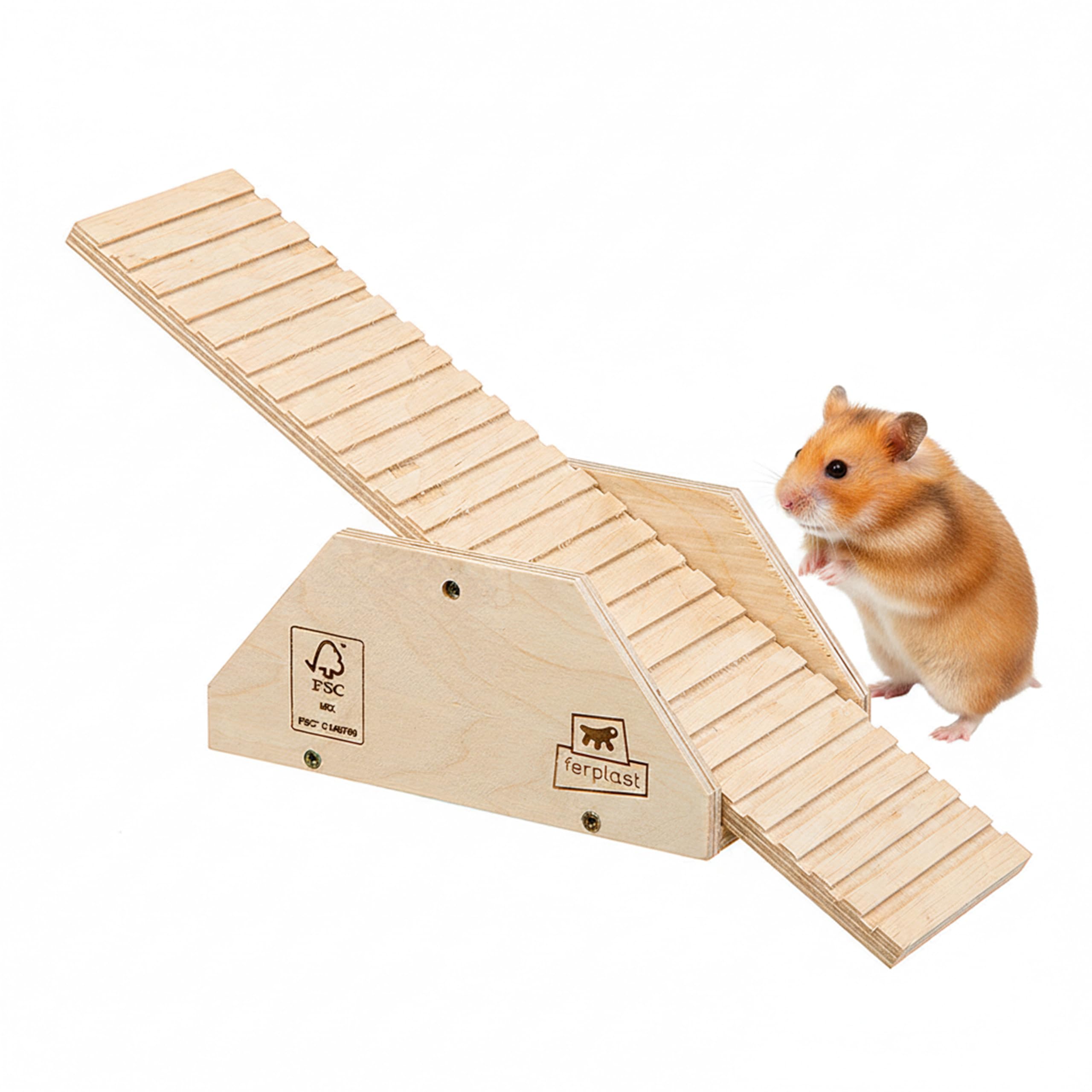 Ferplast Wooden Hamster Swing, Mice, Gym, Wooden Toys for Hamsters