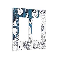 Nautical Octopus Mermaid Lighthouse 2 Gang Double