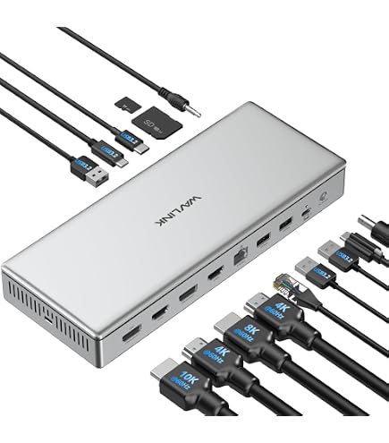 Amazon.com: WAVLINK USB C DisplayLink (DL7400) Premium Docking