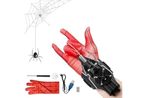 M MITLINK Web Launcher Spider String Shooter Toy, Cool Gadgets Electric Reel-in Real Silk Superhero Role-Play Fun Stuff Toys Great for Men and Kids (Black)