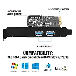BEYIMEI PCI-E 4X to USB 3.1 Gen 2 (10 Gbps) 2-Port