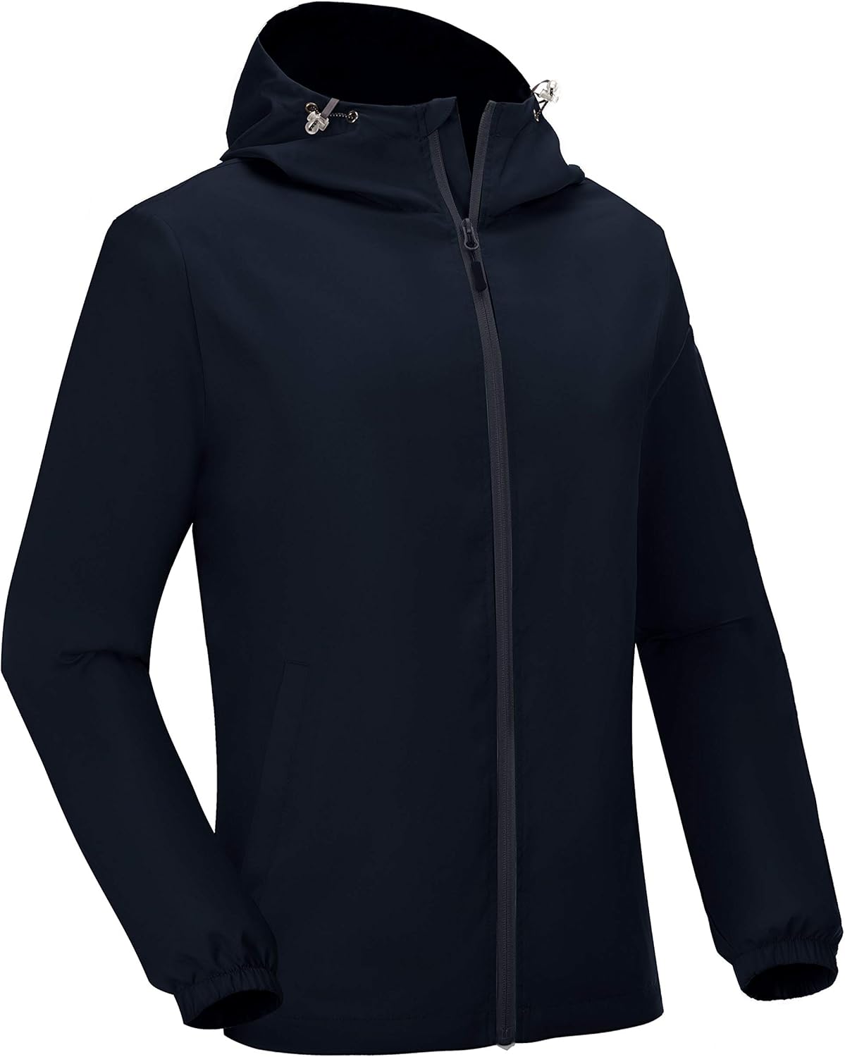 Little Donkey Andy Men’s Lightweight Breathable Windbreaker Golf Jacket with Hood UPF50+ Windproof Outdoor Running Coat: Clothing